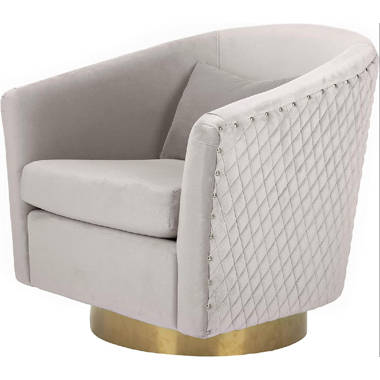 Safavieh couture clara discount quilted swivel tub chair